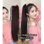 Tóc cột thằng nâu socola